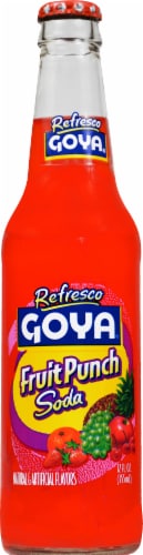 Goya Refresco Fruit Punch Soda Perspective: front