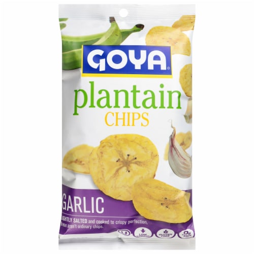 Goya Plantain Chips - Garlic Perspective: front