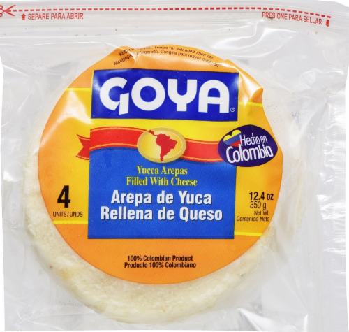 Goya Yucca Arepas Filled With Cheese Perspective: front