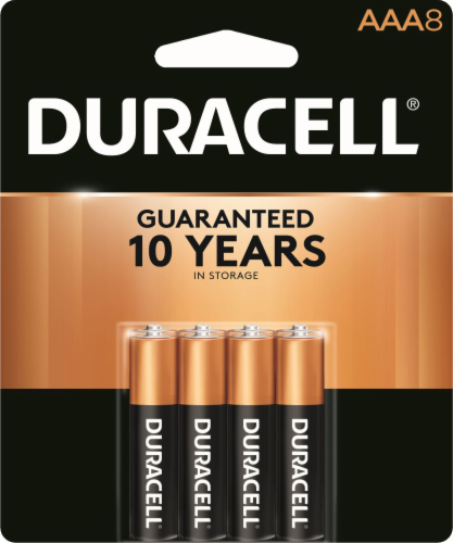 Duracell Coppertop AAA Alkaline Batteries Perspective: front