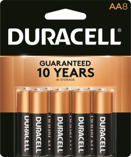 Duracell Coppertop AA Alkaline Batteries Perspective: front