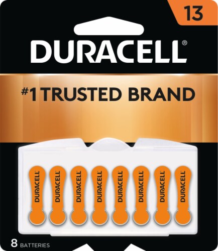 Duracell® Size 13 Hearing Aid Batteries Perspective: front