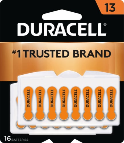 Duracell® Size 13 Hearing Aid Batteries Perspective: front