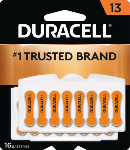 Duracell® Size 13 Hearing Aid Batteries Perspective: front