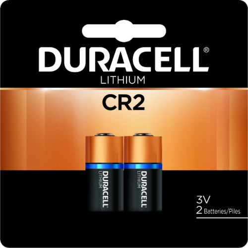 Duracell® Ultra Photo Lithium CR2 Batteries Perspective: front