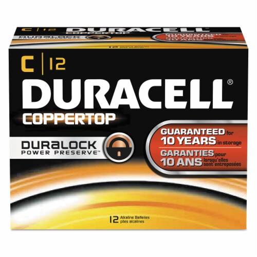 Duracell® Coppertop Alkaline C Batteries, 12/box MN1400 Perspective: front