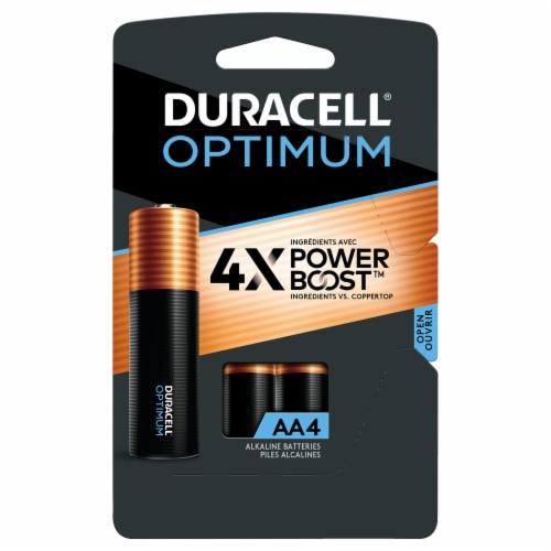 Duracell® Optimum AA Alkaline Batteries Perspective: front