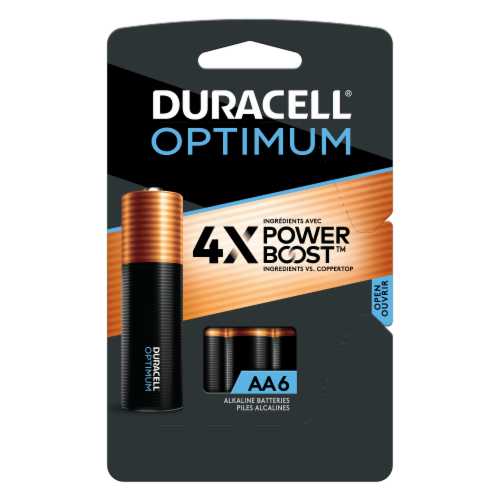 Duracell Optimum AA Batteries 6 Pack 6 pk Kroger