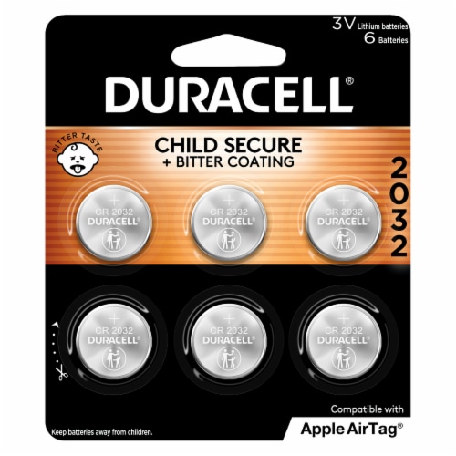 Duracell 2032 Lithium 3V Coin Battery Perspective: front