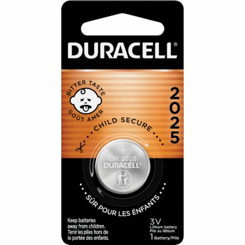 Duracell® Lithium Coin Batteries With Bitterant, 2025 DL2025BPK Perspective: front