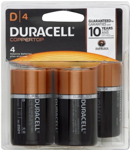 Duracell Coppertop D Alkaline Batteries Perspective: front