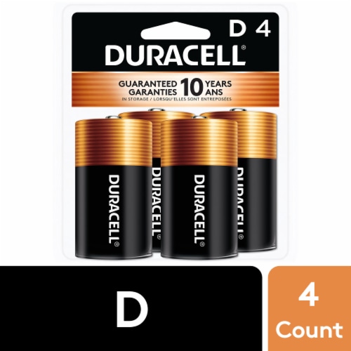 Duracell® Coppertop Alkaline D Batteries Perspective: front