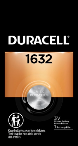 Duracell Duralock Lithium Battery 3V Each DL1632BPK Perspective: front