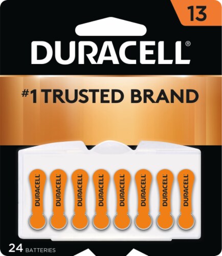 Duracell Size 13 Hearing Aid Batteries Perspective: front