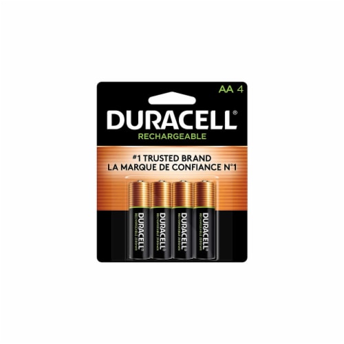 Duracell® Rechargeable AA Batteries Perspective: front