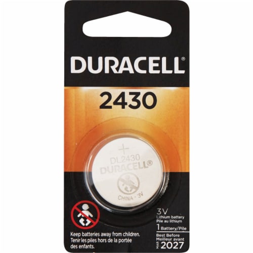 Duracell® 2430 Lithium Coin Battery Perspective: front
