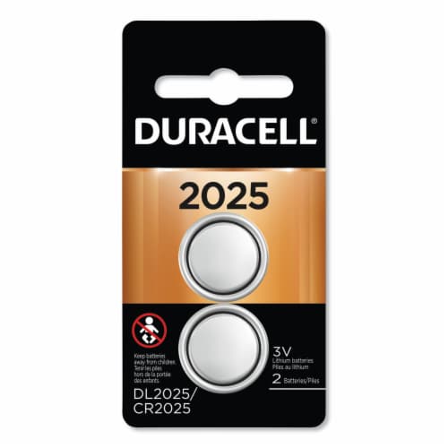 Duracell® 2025 Lithium Coin Batteries Perspective: front