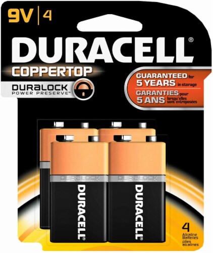 Duracell Coppertop 9V Alkaline Batteries Perspective: front