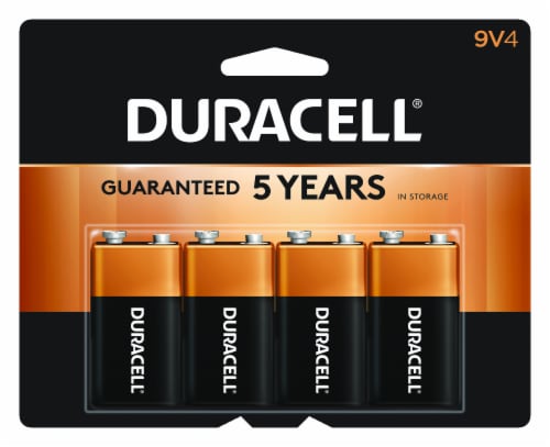 Duracell® Coppertop Alkaline 9V Batteries Perspective: front