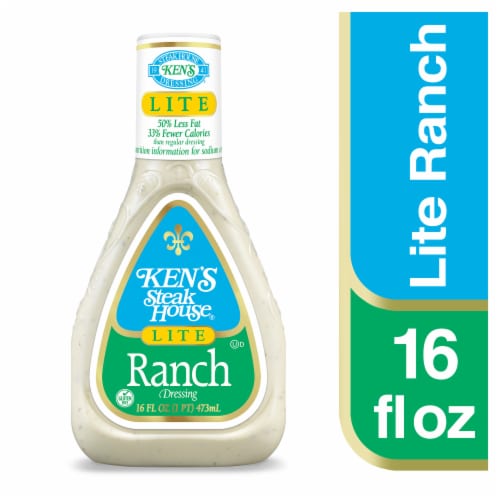 Ken's Steak House® Light Ranch Salad Dressing Perspective: front