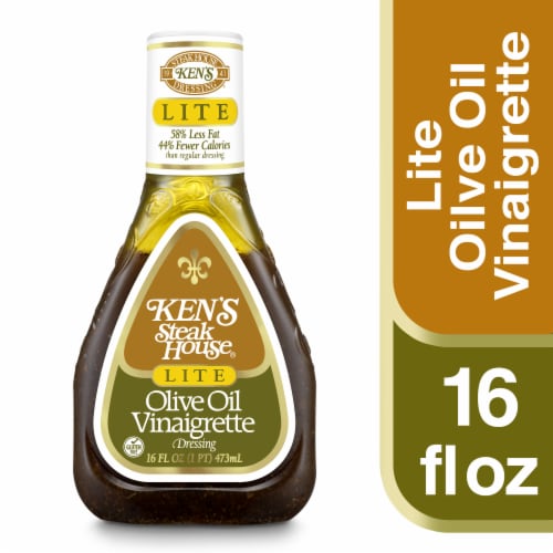 Ken's Steak House® Light Olive Oil Vinaigrette Salad Dressing Perspective: front