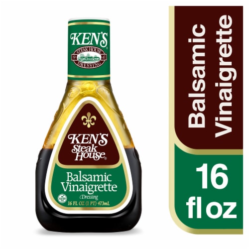 Ken's Steak House Balsamic Vinaigrette Salad Dressing Perspective: front