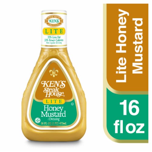 Ken's Steak House Lite Honey Mustard Salad Dressing Perspective: front