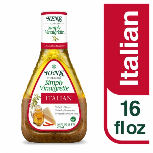 Ken's Steak House® Simply Vinaigrette Italian Salad Dressing Perspective: front