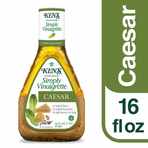 Ken's Steak House® Simply Vinaigrette Caesar Salad Dressing Perspective: front
