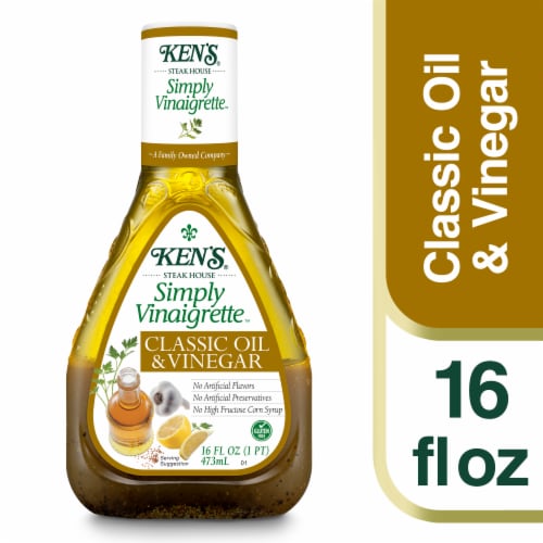 Ken's Steak House® Simply Vinaigrette Classic Oil & Vinegar Salad Dressing Perspective: front
