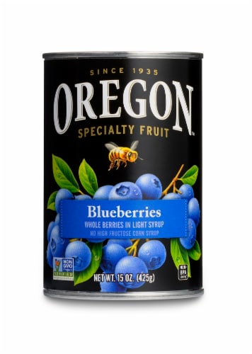 Oregon™  Specialty Fruit Blueberries In Light Syrup Perspective: front