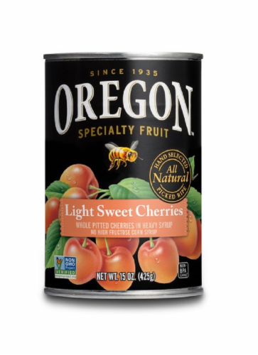 Oregon Fruit Products Pitted Royal Anne Heavy Syrup Canned Cherries Perspective: front