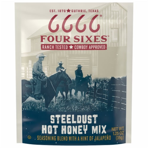 Four Sixes™ Steeldust Hot Honey Mix Seasoning Blend Perspective: front
