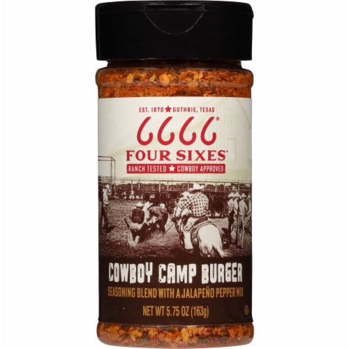 Four Sixes™ Cowboy Camp Burger Seasoning Blend Perspective: front
