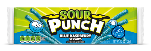 Sour Punch® Blue Raspberry Candy Straws Perspective: front