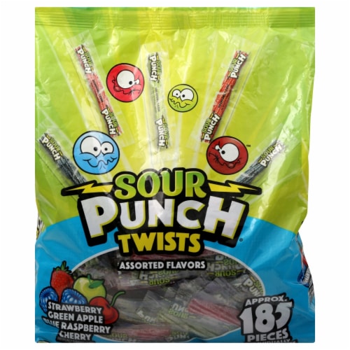 Sour Punch Twists Assorted Candy Bag Perspective: front
