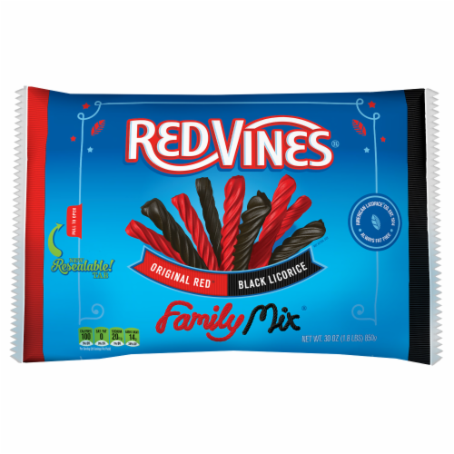 Red Vines Original Red & Black Licorice Candy Twists Family Mix Perspective: front