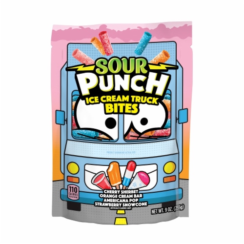 Sour Punch Ice Cream Truck Bites Assorted Flavors Perspective: front
