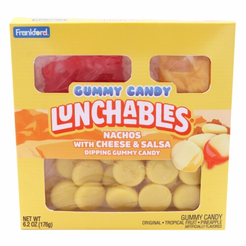 Frankford® Lunchables® Nachos With Cheese & Salsa Gummy Candy Perspective: front