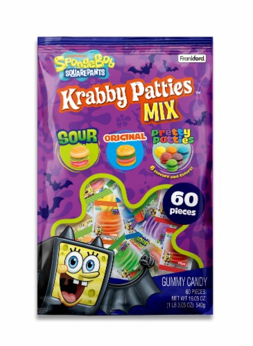 Frankford Krabby Patties™ Brands Mix Assorted Gummy Candy Bag Perspective: front
