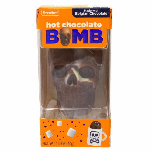 Frankford Hot Chocolate Bomb Skull with Mini Marshmallows Perspective: front