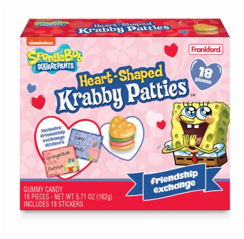 Nickelodeon Spongebob Squarepants Heart-Shaped Krabby Patties Gummy Candy