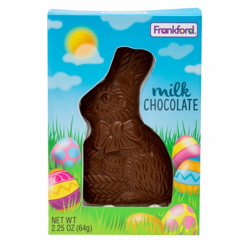 Frankford® Solid Milk Chocolate Easter Bunny Candy Perspective: front
