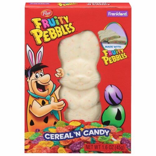 Frankford Post Fruity Pebbles Cereal 'N Candy Bunny Perspective: front