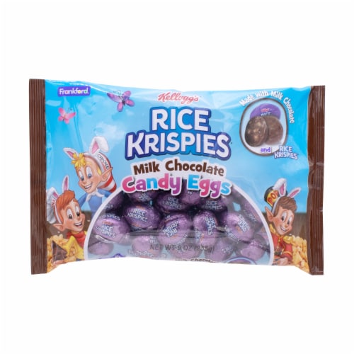 Frankford Kellogg's Rice Krispies Milk Chocolate Candy Eggs Perspective: front