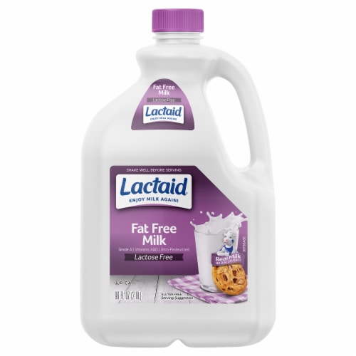 Lactaid® Lactose Free Skim Milk Half Gallon Perspective: front