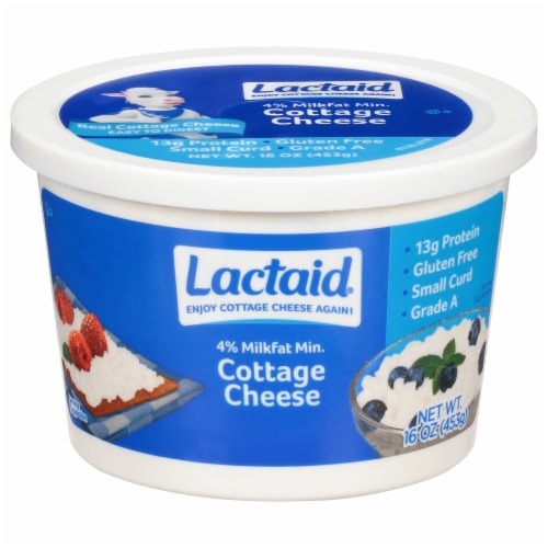 King Soopers Lactaid 4 Percent Milkfat Cottage Cheese 16 Oz