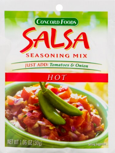 Concord Foods Hot Salsa Seasoning Mix Perspective: front