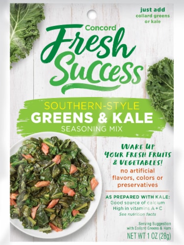 Concord Foods Greens & Kale Seasoning Mix Perspective: front