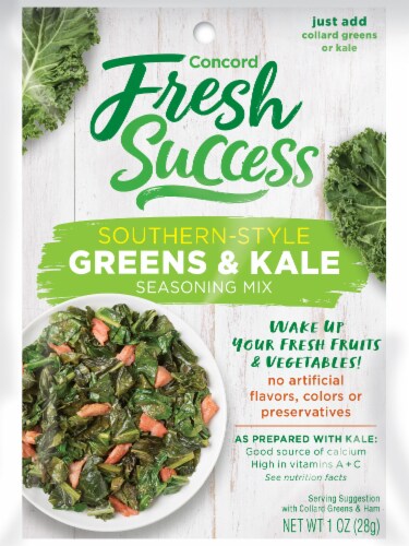Concord Foods Greens & Kale Seasoning Mix Perspective: front